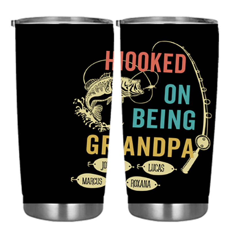 HOOKED ON BEING Custom Stainless Steel Tumbler