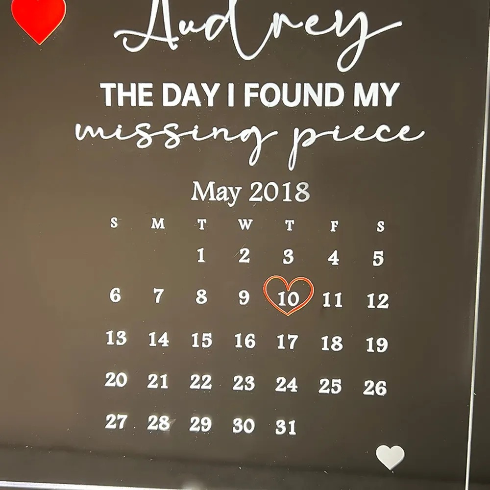 Custom The Day I Found My Missing Piece Song Lightbox Gift