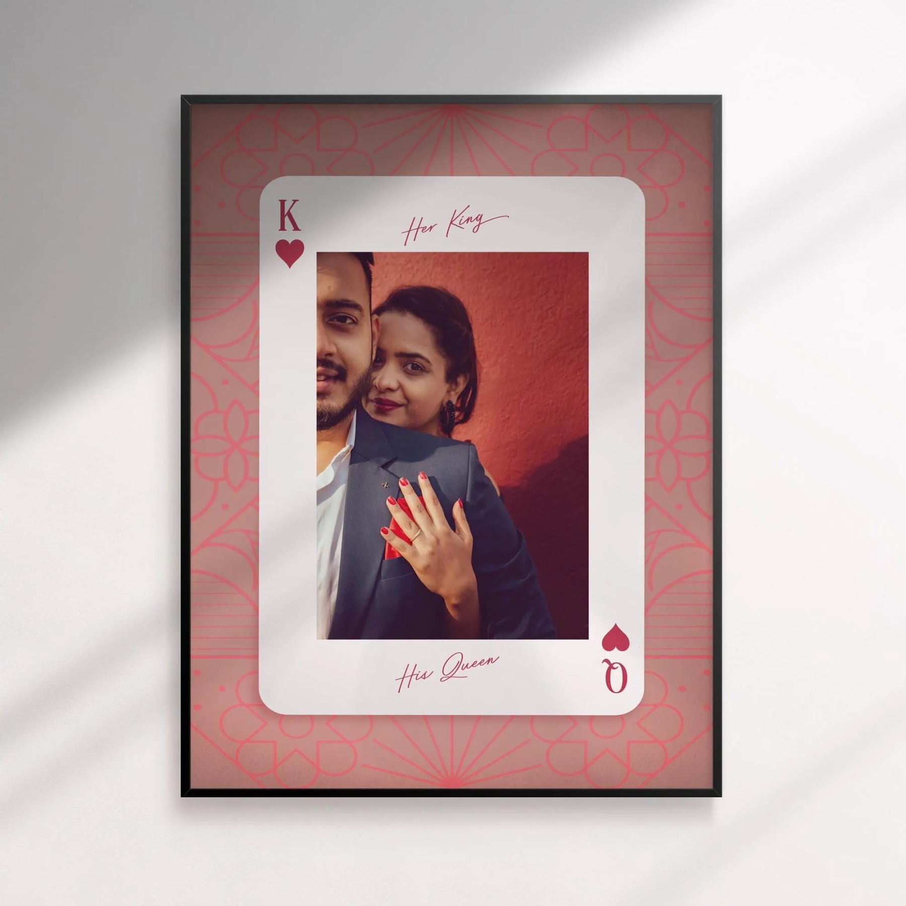 King and Queen Custom Photo Print Couples Wall Art