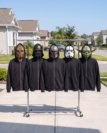 Full-Face Character Zip-Up Hoodie — Zip Up & Become The Character