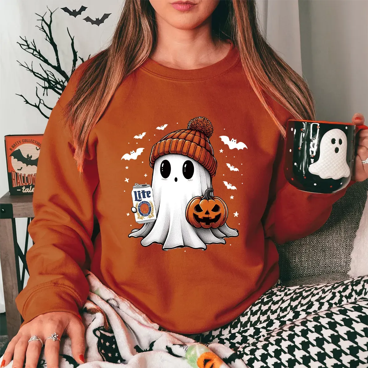 Ghost Drinking Halloween Shirt