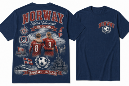 Norway Kultur Vikinglaget 2026 Mundial Dual-Sided Graphic Tee