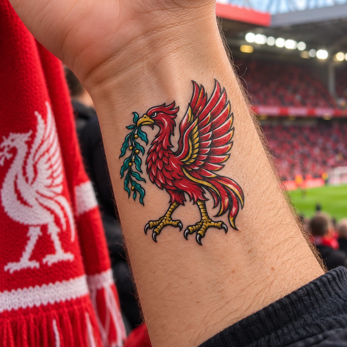 Liverpool FC Wrist Tattoo Mockup