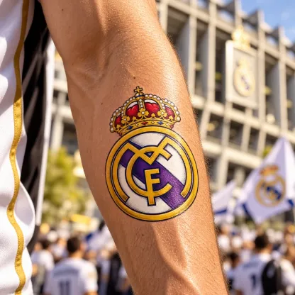 Real Madrid Forearm Tattoo Mockup