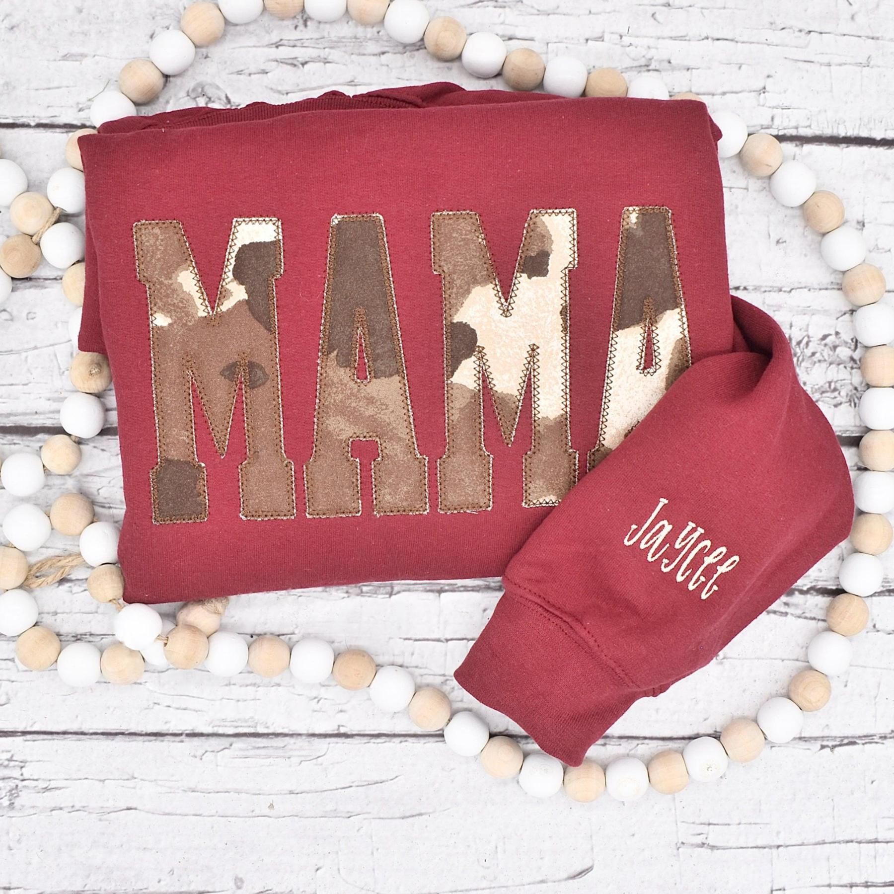 Mama Cow Print Sweatshirt - MULTIPLE COLOR OPTIONS