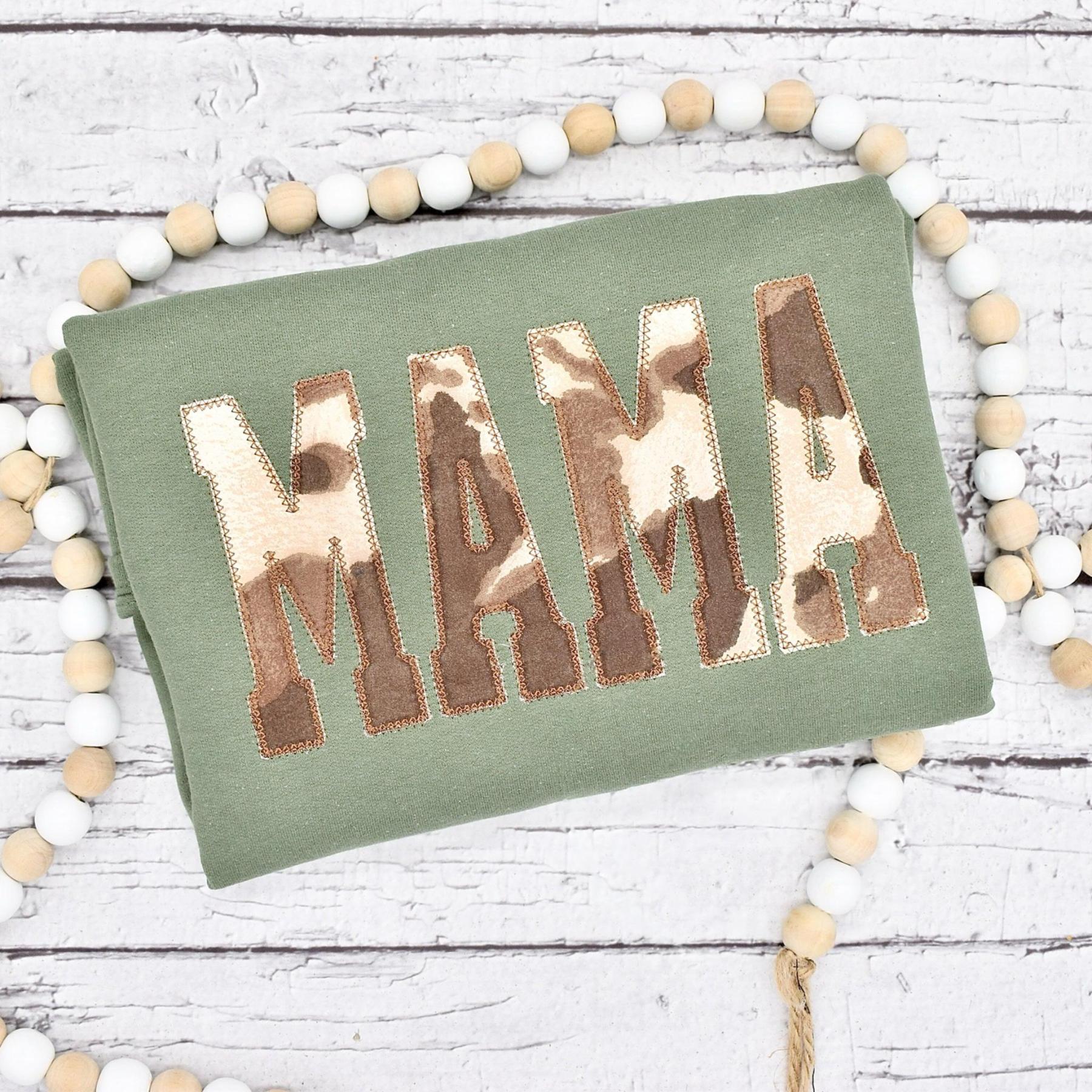 Mama Cow Print Sweatshirt - MULTIPLE COLOR OPTIONS