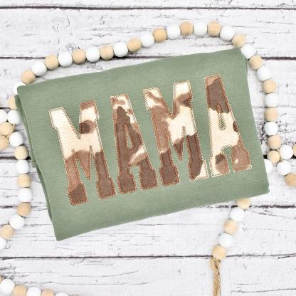 Mama Cow Print Sweatshirt - MULTIPLE COLOR OPTIONS