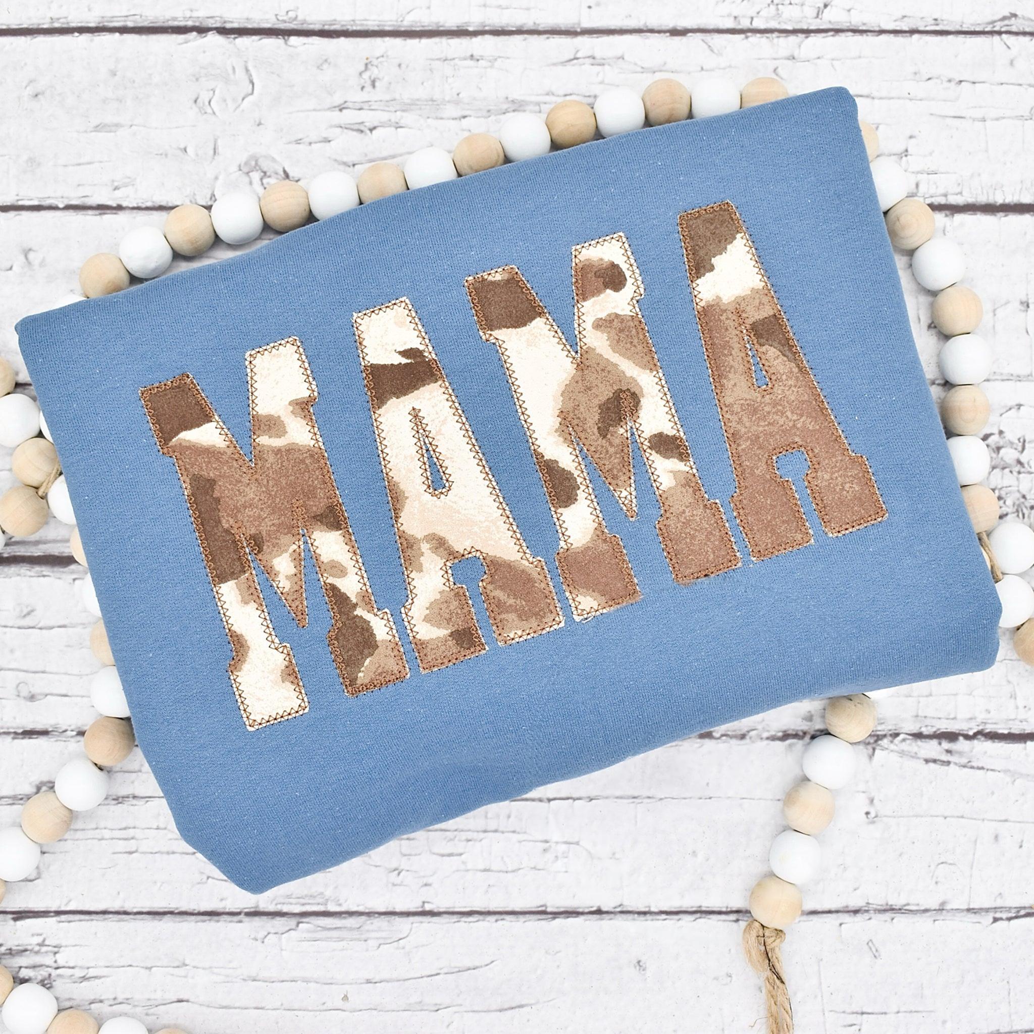 Mama Cow Print Sweatshirt - MULTIPLE COLOR OPTIONS