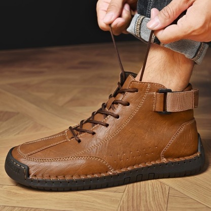 mens handmade cowhide orthopedic boots