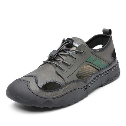 Men's comfortable genuine leather handmade breathable sandals