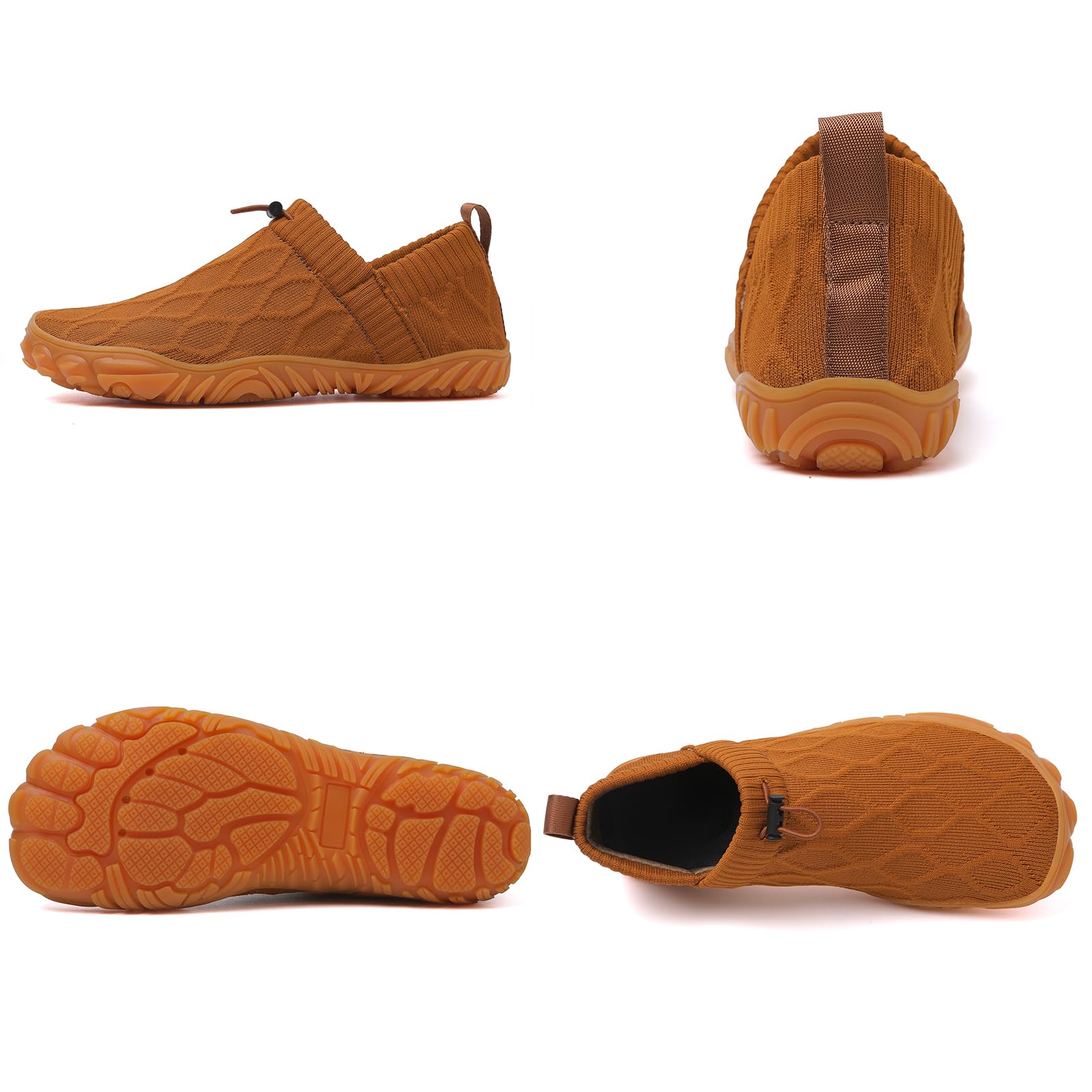 Men's Wide Toe Box Barefoot Shoes Slip-On Running Sneakers Trail-Runners Zero Drop Sole Walking Shoes