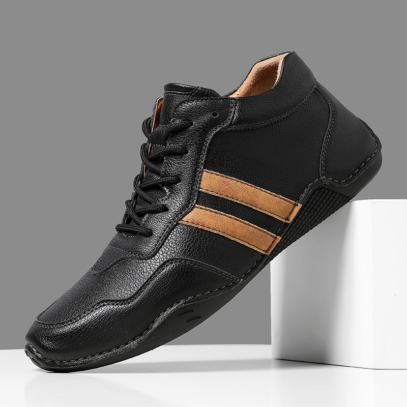 mens genuine leather orthopedic shoes 