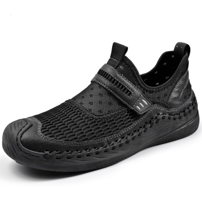 GARB Men's Handcrafted Genuine Leather Breathable Outdoor Sneakers