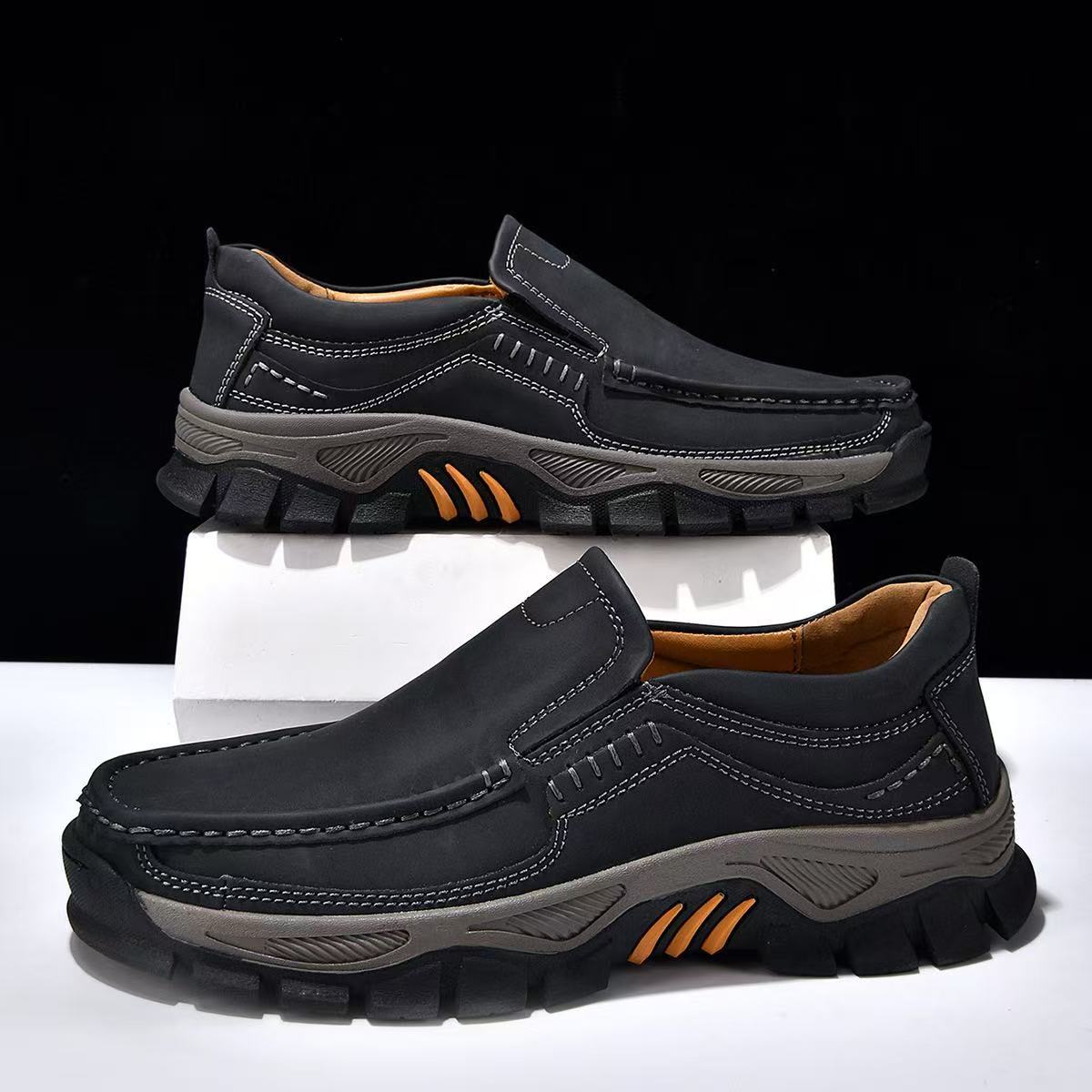 GARB Mens Handmade Genuine Leather Orthopedic Shoes 