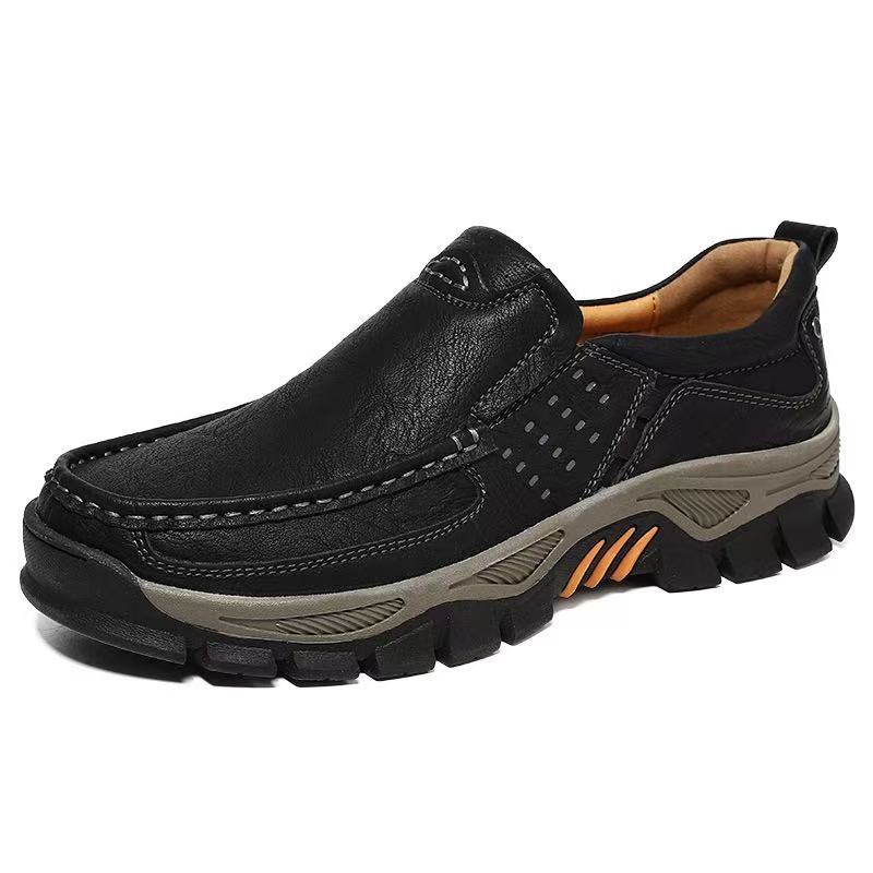 mens handmade genuine leather orthopedic walking shoes 