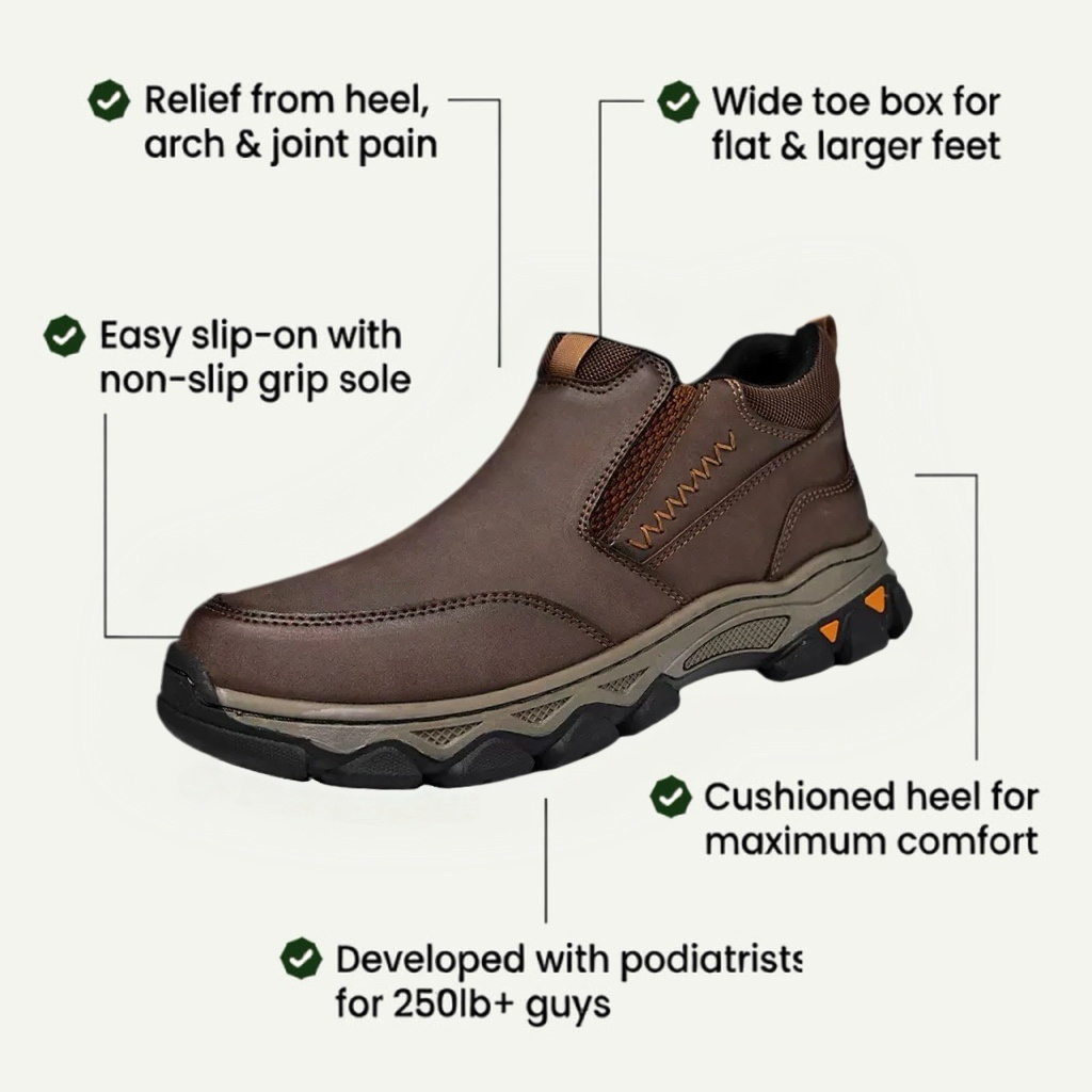 GARB®-CoastCruise Leather Step-In Comfort Walkers