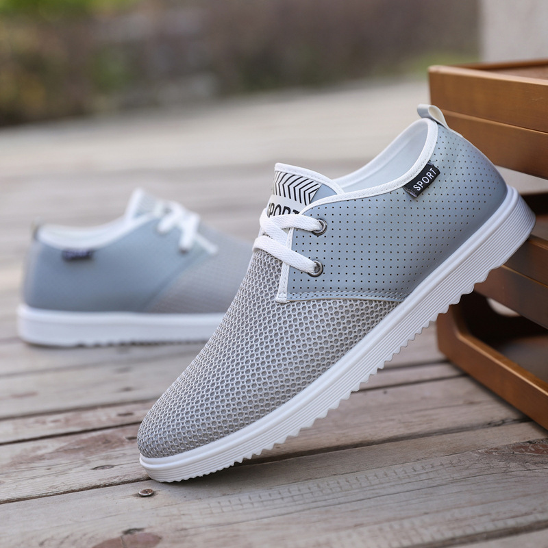 Men's Casual Mesh Breathable Lightweight Lace-up Shoes