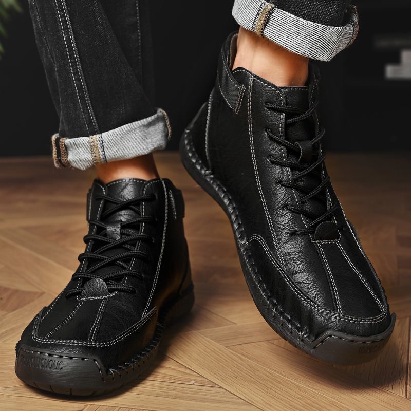 mens handmade cowhide orthopedic boots