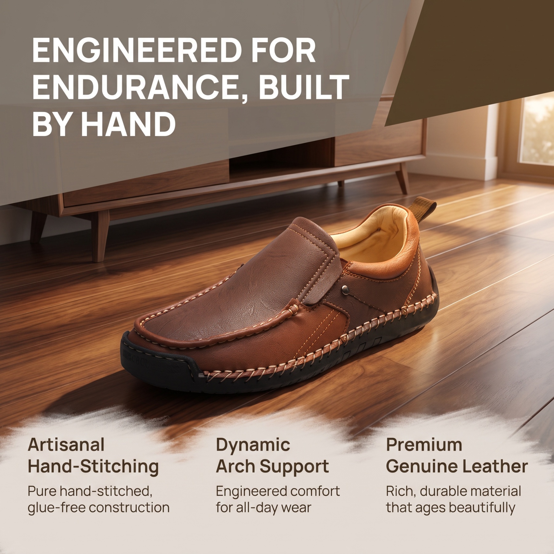 ⏰Last Day! 45% OFF  🔥GARB®Men's Handmade Genuine Leather Orthopedic Loafers