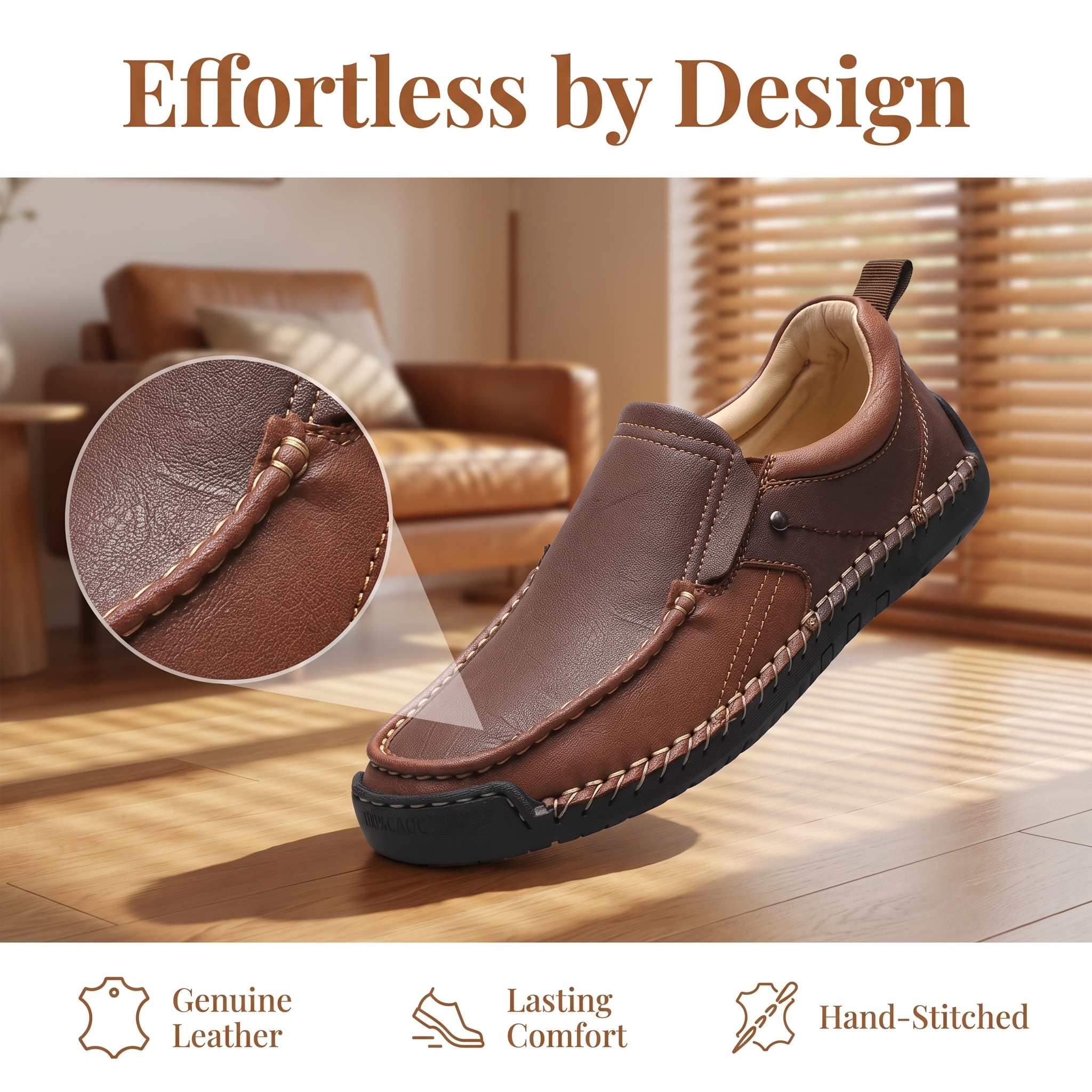 ⏰Last Day! 45% OFF  🔥GARB®Men's Handmade Genuine Leather Orthopedic Loafers