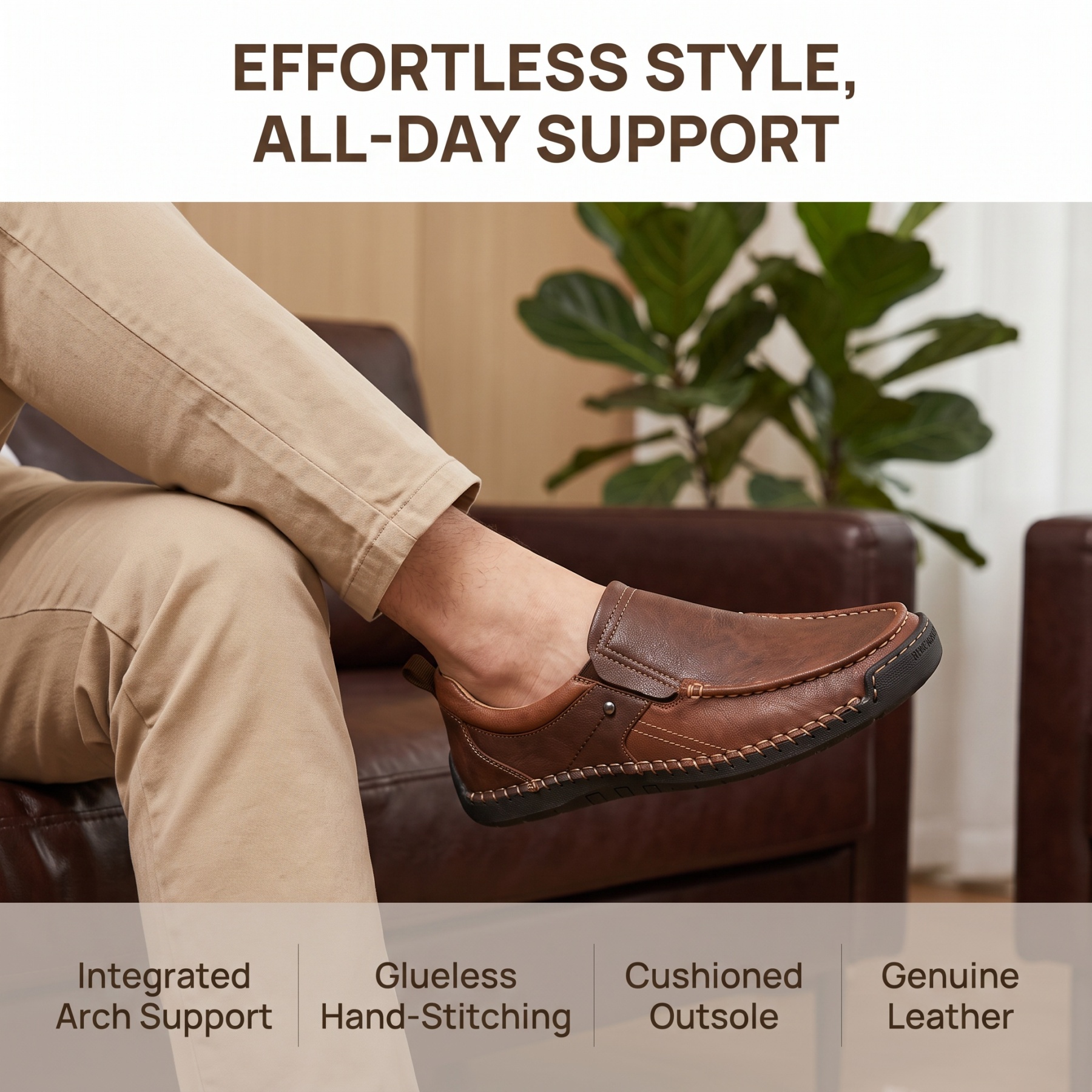 ⏰Last Day! 45% OFF  🔥GARB®Men's Handmade Genuine Leather Orthopedic Loafers