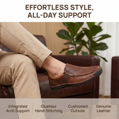 ⏰Last Day! 45% OFF  🔥GARB®Men's Handmade Genuine Leather Orthopedic Loafers