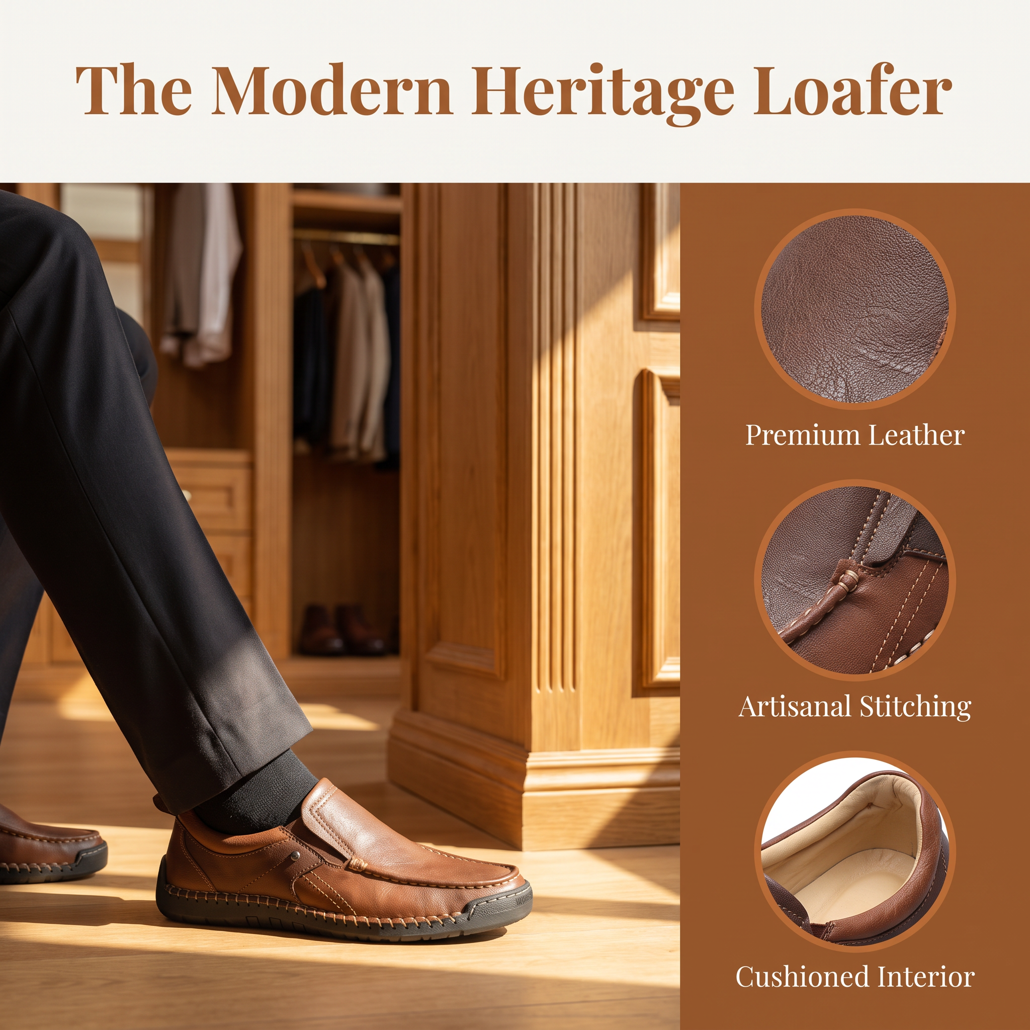 ⏰Last Day! 45% OFF  🔥GARB®Men's Handmade Genuine Leather Orthopedic Loafers