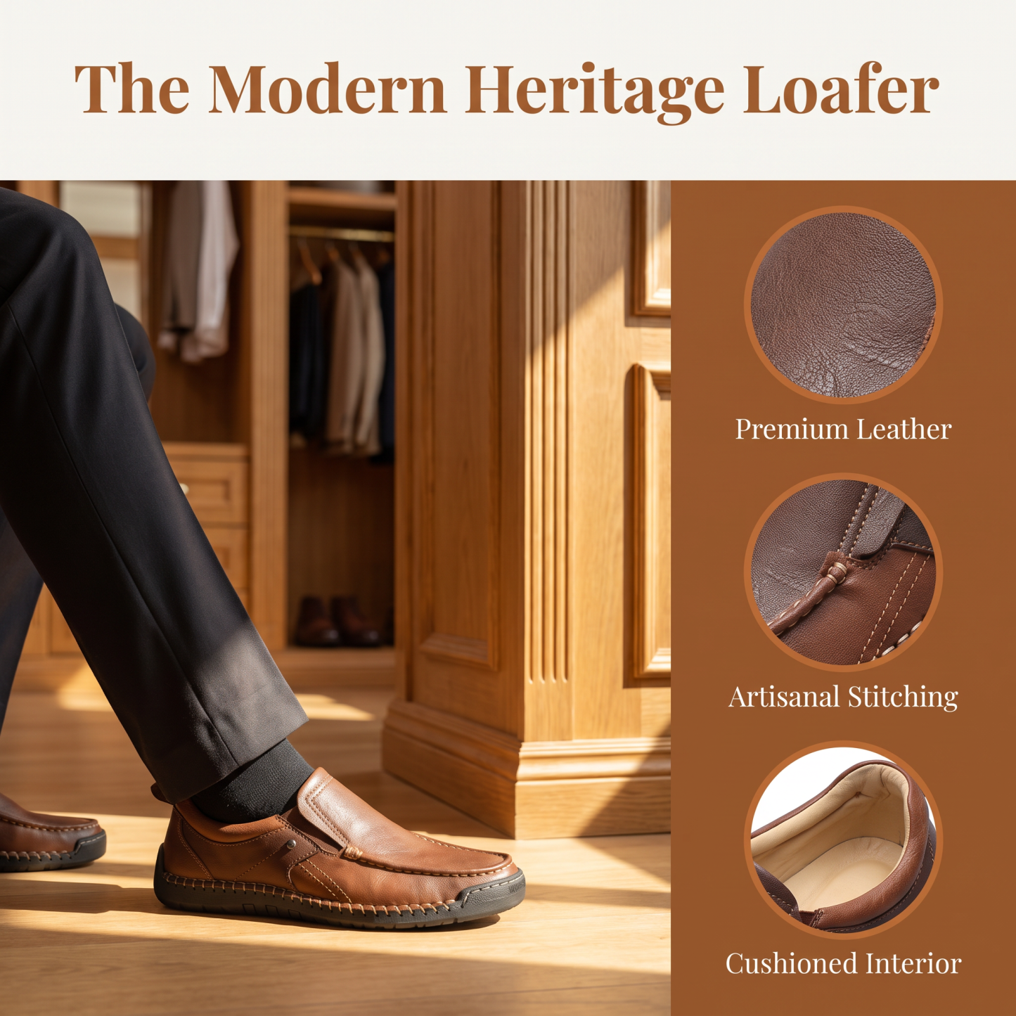 ⏰Last Day! 45% OFF  🔥GARB®Men's Handmade Genuine Leather Orthopedic Loafers