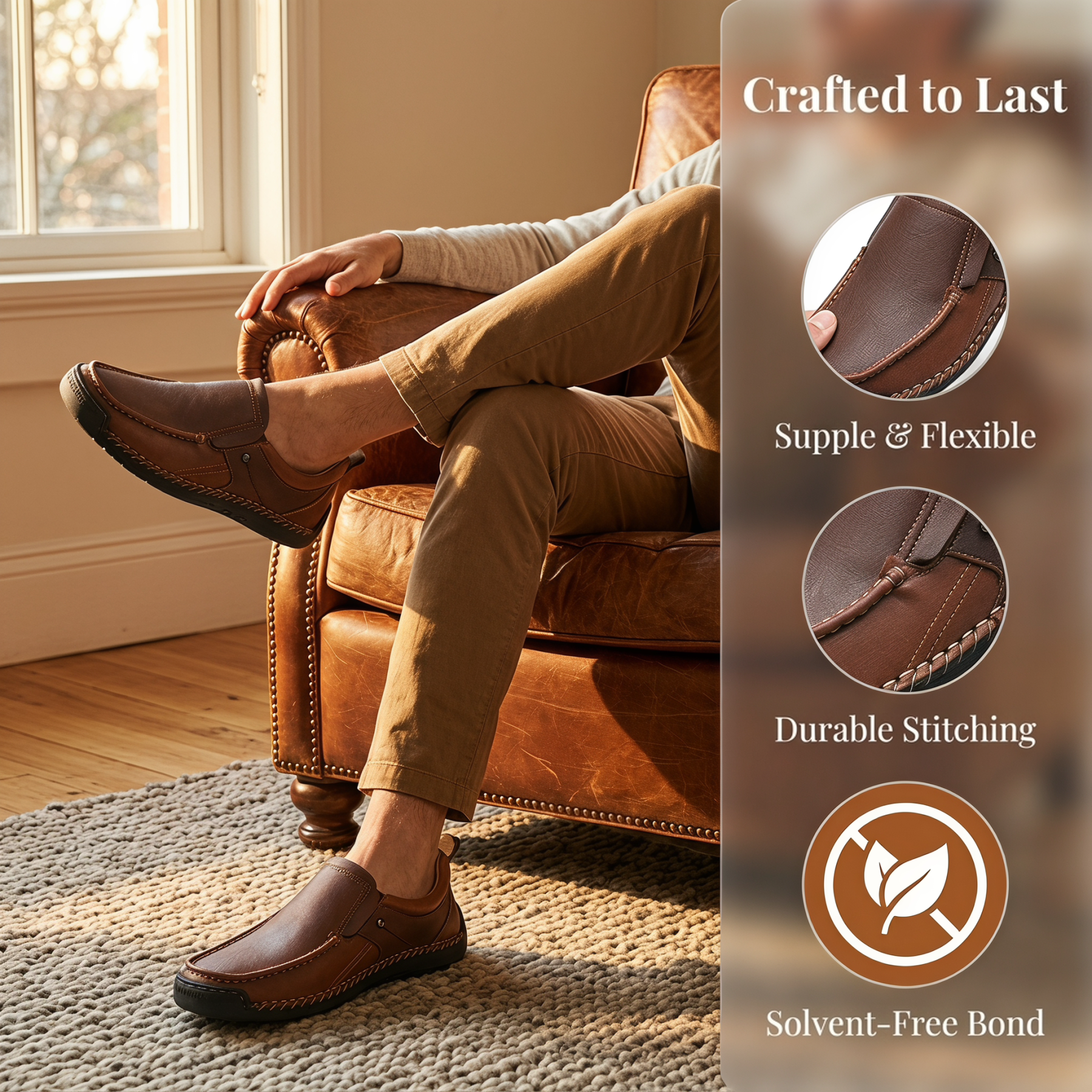 ⏰Last Day! 45% OFF  🔥GARB®Men's Handmade Genuine Leather Orthopedic Loafers