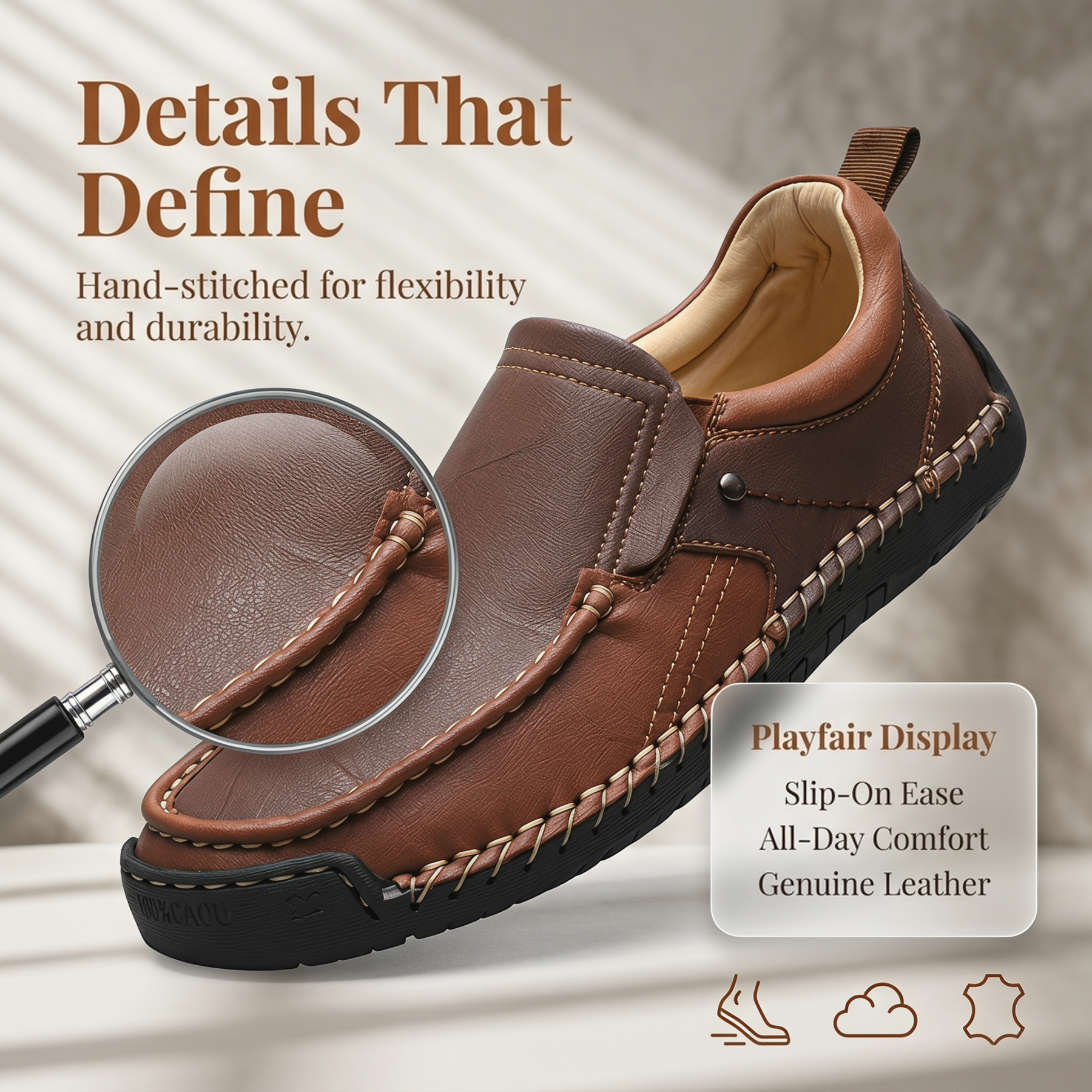 ⏰Last Day! 45% OFF  🔥GARB®Men's Handmade Genuine Leather Orthopedic Loafers