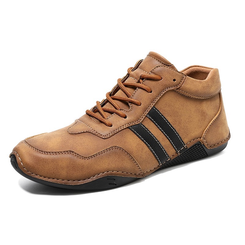 mens genuine leather orthopedic shoes 