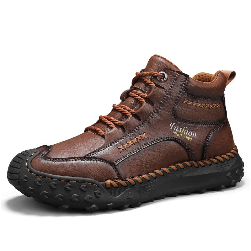 mens handmade genuine leather orthopedic comfortable walking boots
