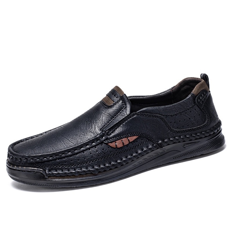mens handmade genuine leather orthopedic loafers 