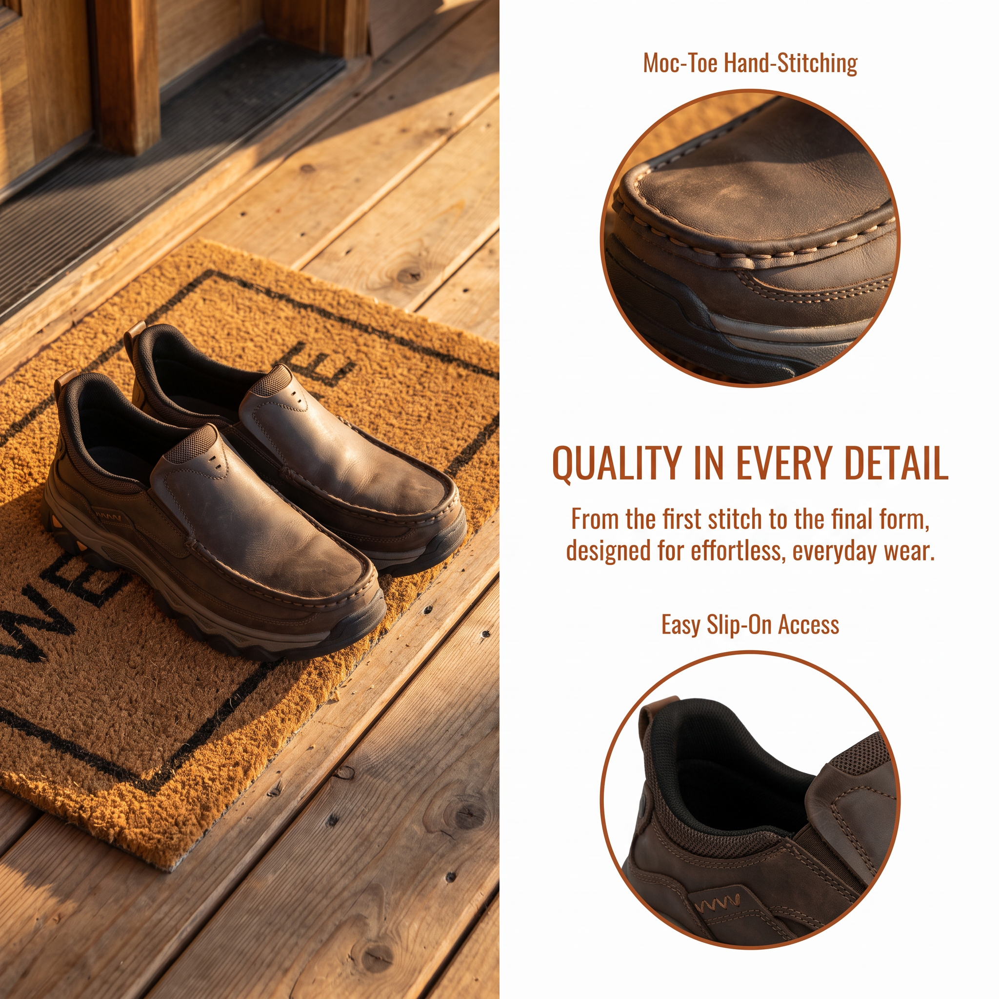 ⏰Last Day! 45% OFF  🔥GARB®Men’s Leather Llip-on Hiking Shoes