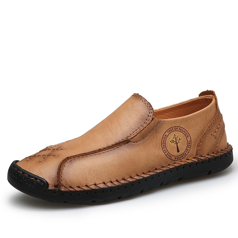 mens handmade cowhide orthopedic loafers