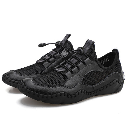 Men's handmade Italian cowhide breathable loafers