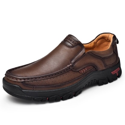 Mens Handcrafted Cowhide Orthopedic Loafers
