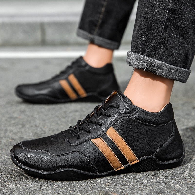 mens genuine leather orthopedic shoes 