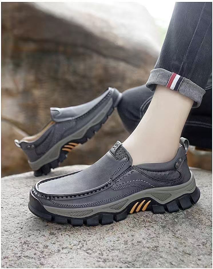 ⏰Last Day! 45% OFF  🔥GARB®Men's Genuine Leather Outdoor Slip-On Loafers with Arch Support & Wide Toe Box