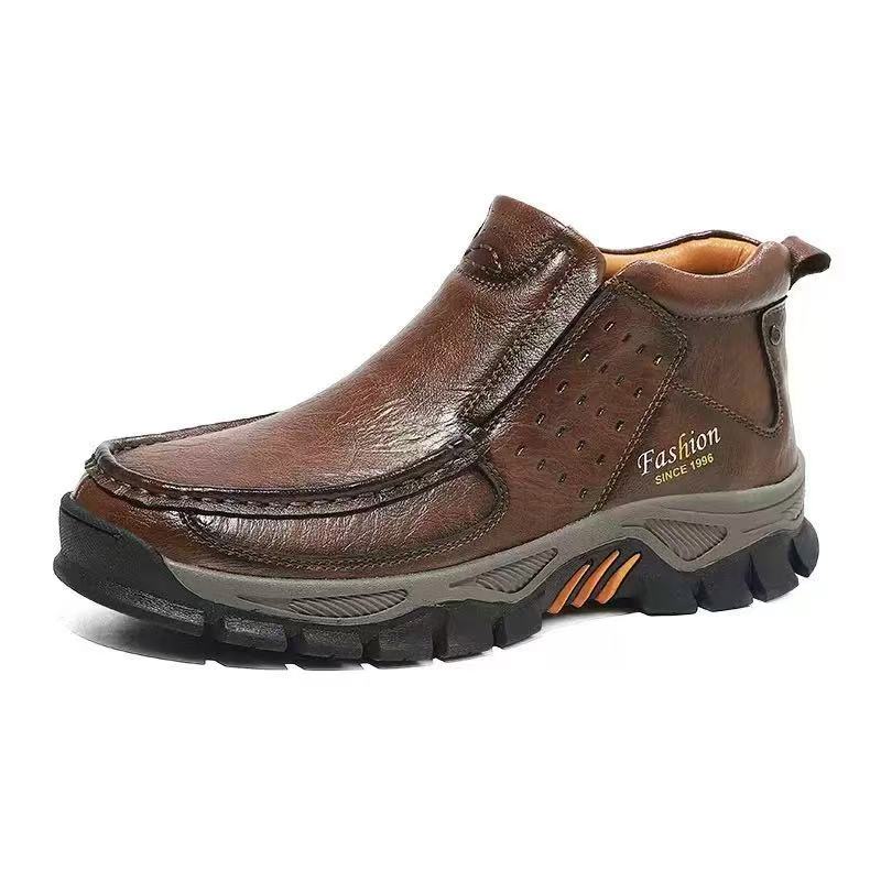 ⏰Last Day! 45% OFF  🔥GARB®Men's Mid Top Cowhide Slip On Outdoor Work Boots