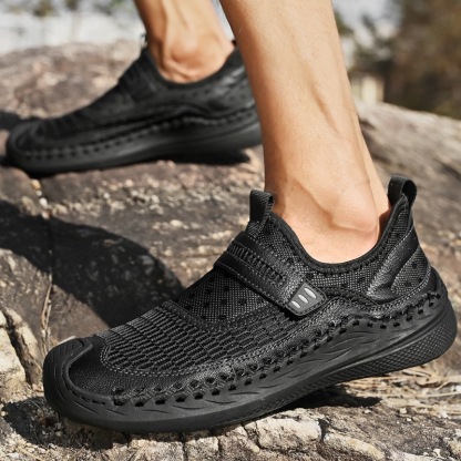 GARB Men's Handcrafted Genuine Leather Breathable Outdoor Sneakers