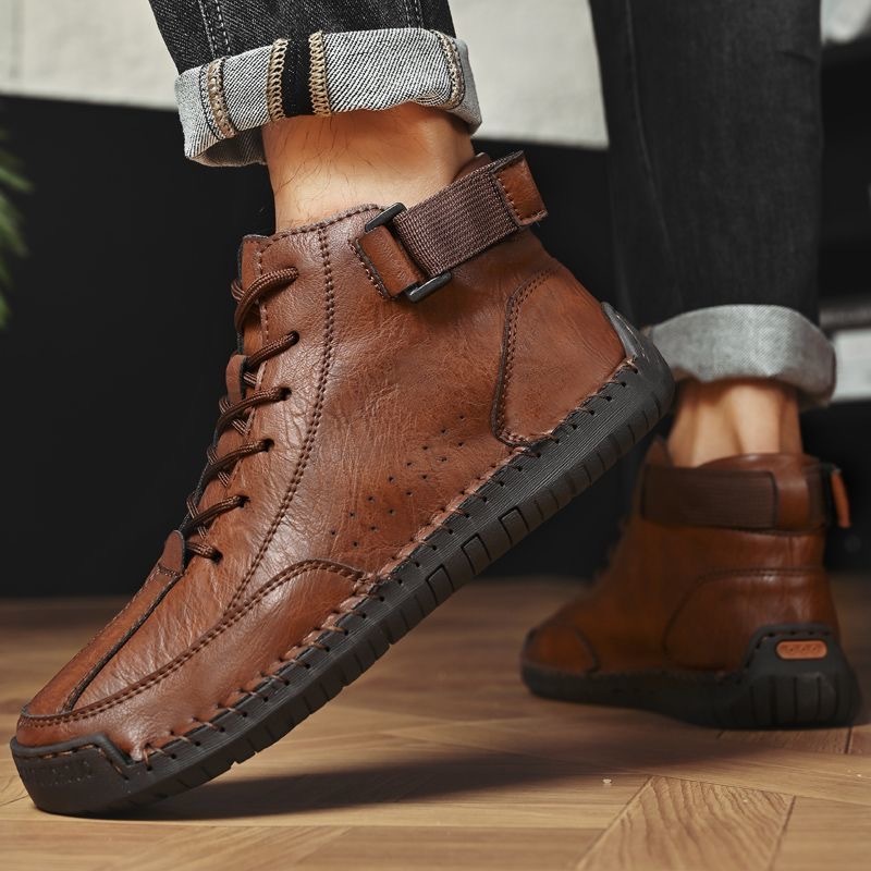 mens handmade cowhide orthopedic boots