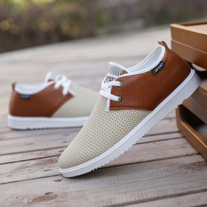 Men's Casual Mesh Breathable Lightweight Lace-up Shoes