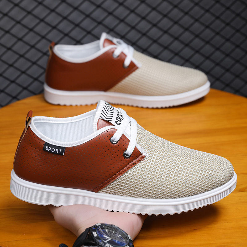 Men's Casual Mesh Breathable Lightweight Lace-up Shoes
