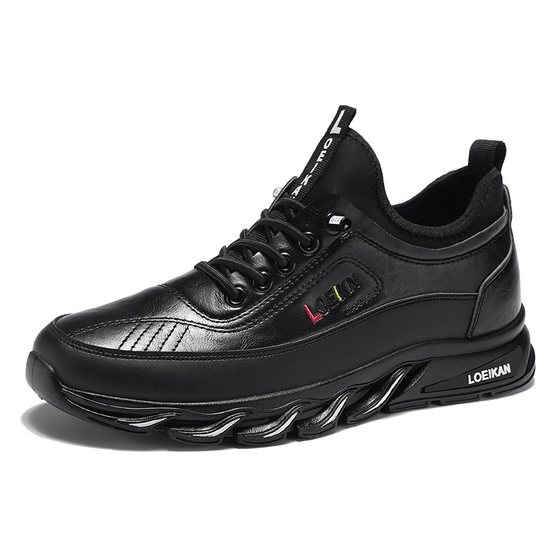 Mens Genuine Leather Orthopedic Sneakers 