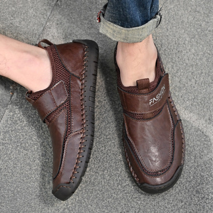 GARB Men's Closure Loafers With Round Toe