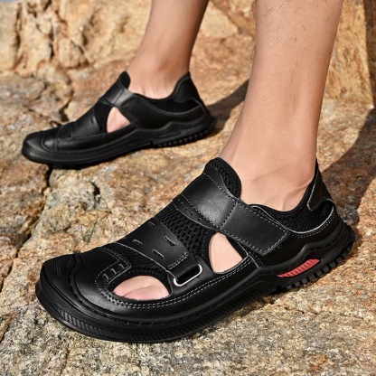 GARB Mens Handcrafted Cowhide Breaathable Orthopedic Outdoor Sandals