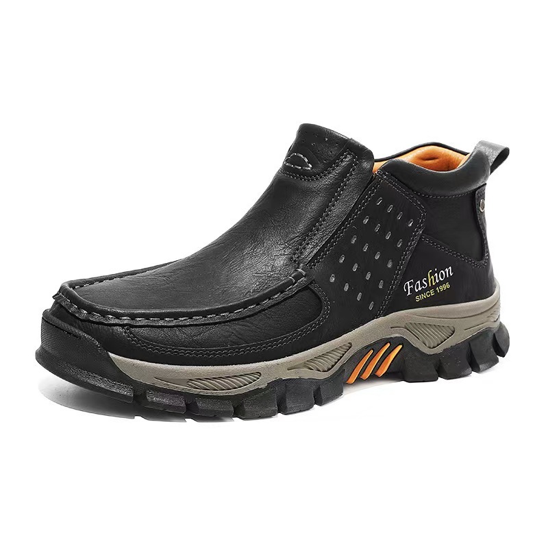 ⏰Last Day! 45% OFF  🔥GARB®Men's Mid Top Cowhide Slip On Outdoor Work Boots