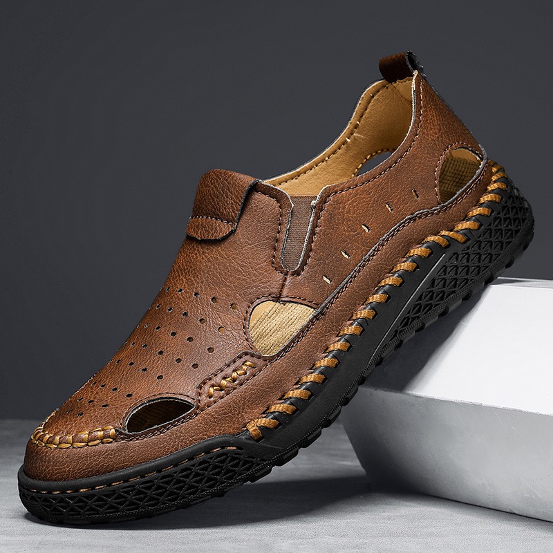 Men Handmade Genuine Leather Breathable Loafers by GARB