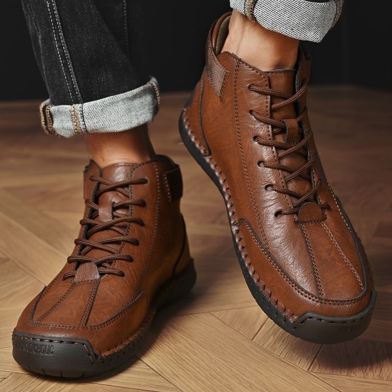 mens handmade cowhide orthopedic boots